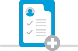 Form and plus sign icon